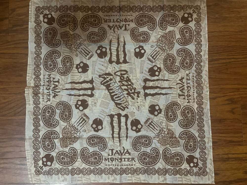 Java Monster Coffee + Energy Paisley Skull Bandana